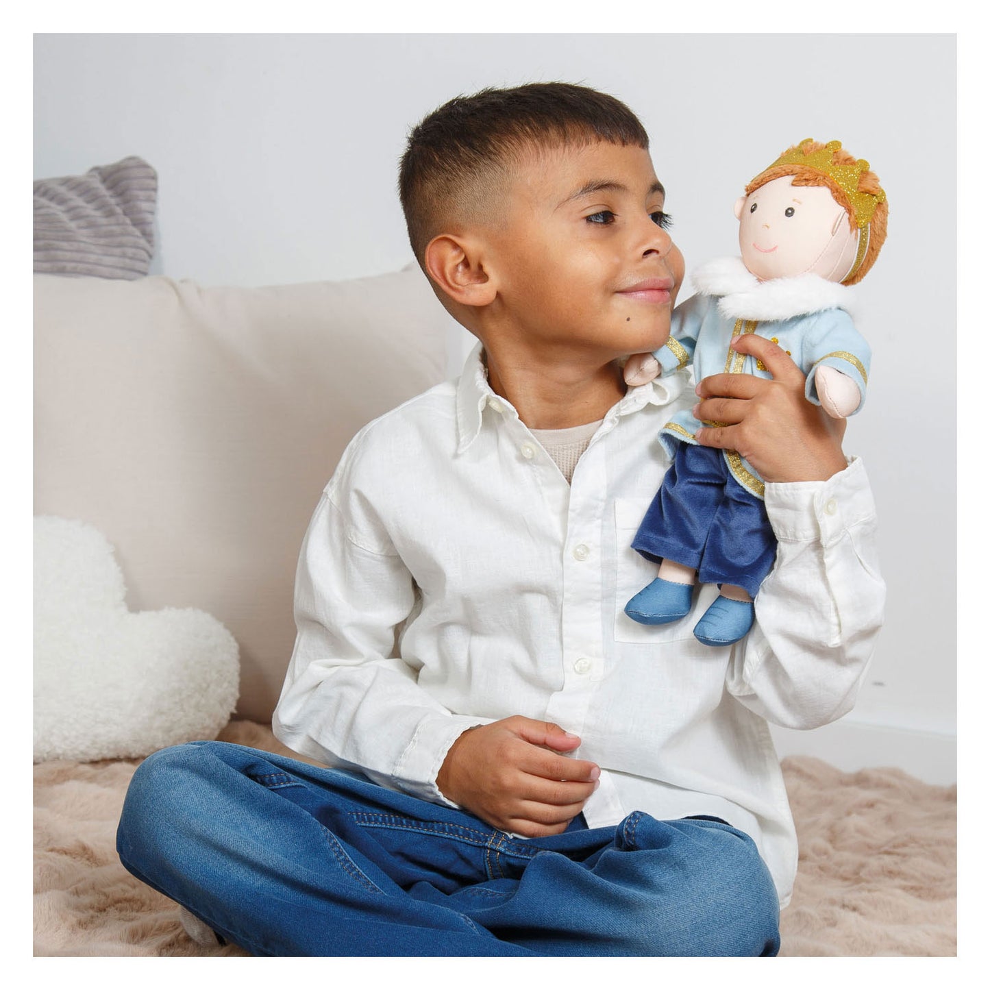 Heless Poppenoutfit winterprins luka met kroon en kraag - maat 28-35 cm
