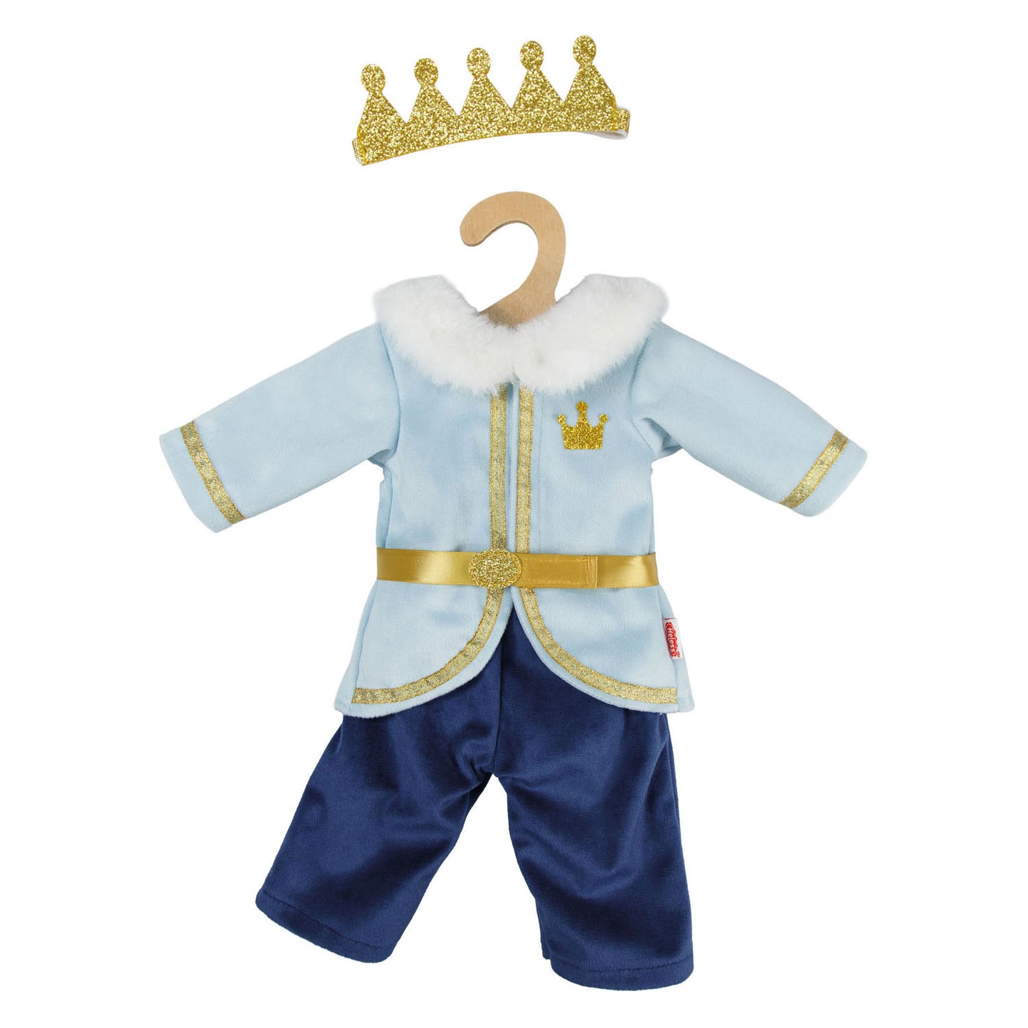 Heless Poppenoutfit winterprins luka met kroon en kraag - maat 35-45 cm