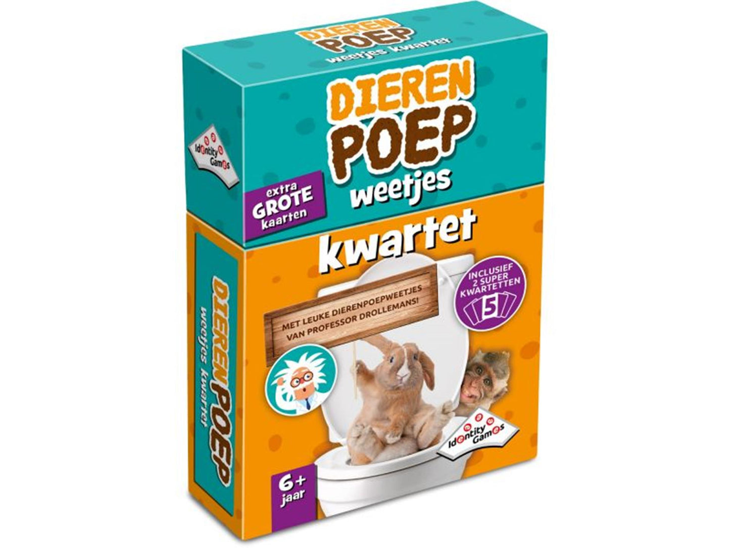 Identity Games dierenpoep kwartet extra grote kaarten