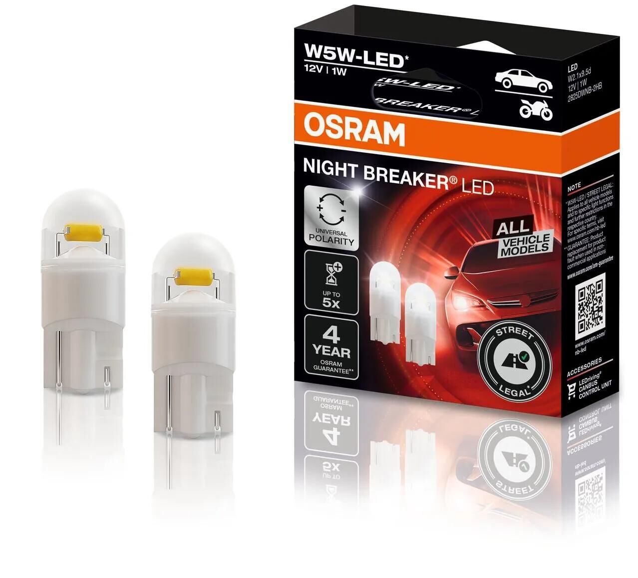 OSRAM hauptlampe night breaker led w5w lamp w5w led 12v1w night breaker