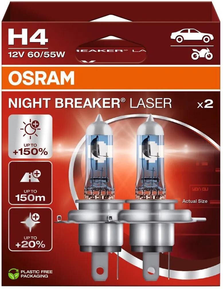 OSRAM hauptlampe night breaker laser night breaker laser h4 set paar