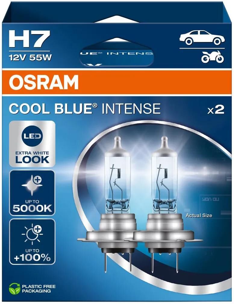 OSRAM hauptlampe cool blue intense lamp h7 55w set cool blue intense