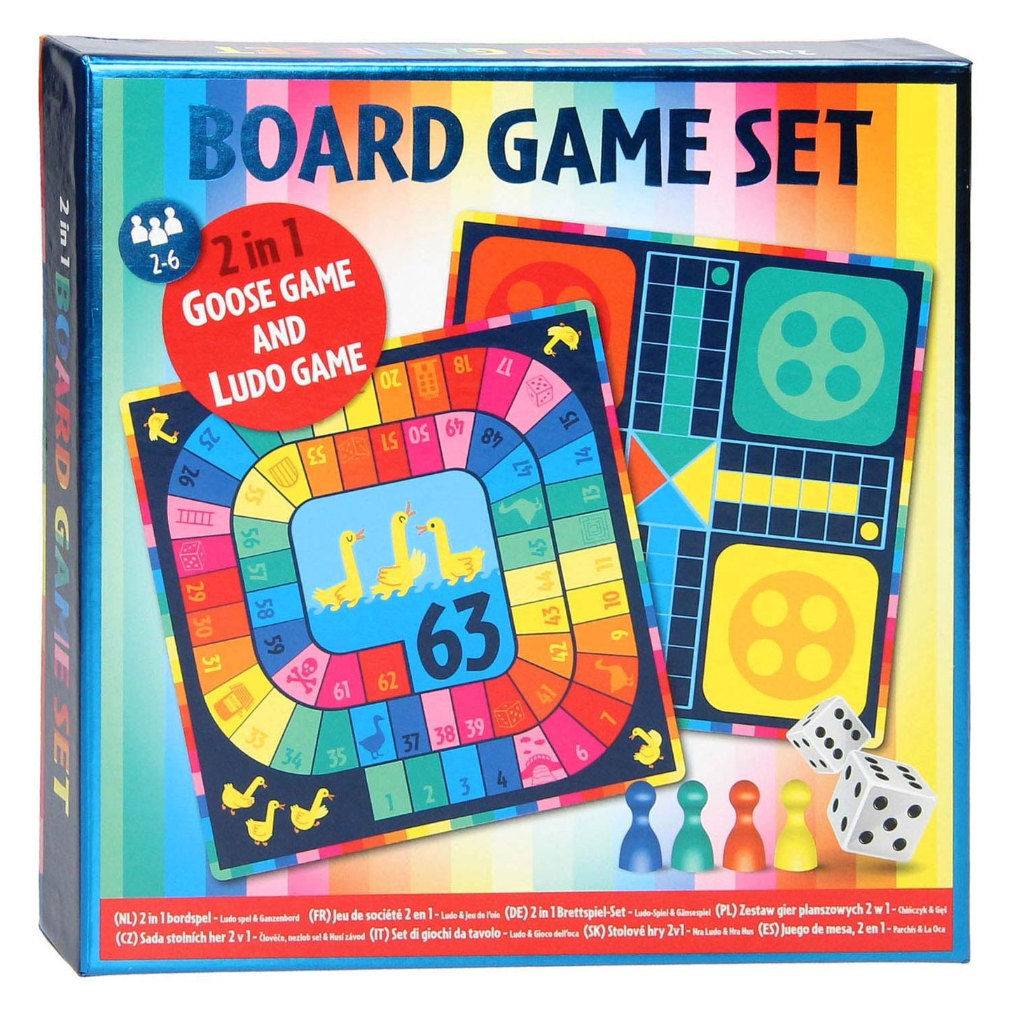 Wins Holland Kinderspel ludo ganzenbord 2in1