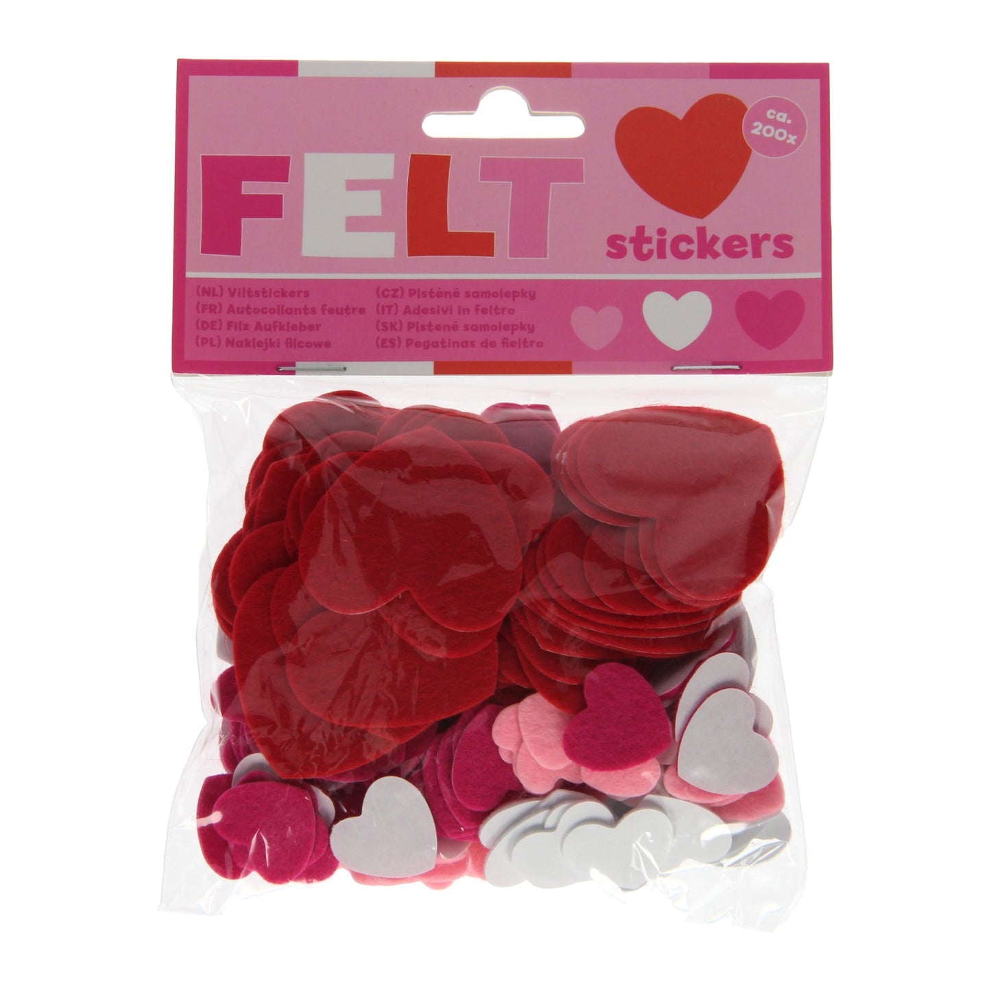 Wins Holland Viltstickers - hartjes, 200st.
