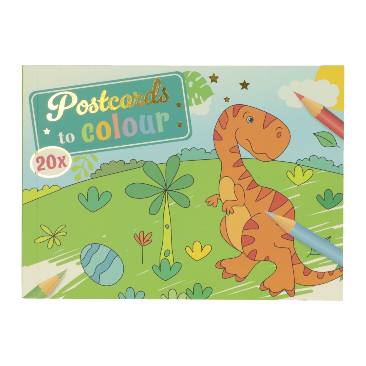 Wins Holland Postkaarten kleuren dinosaurus
