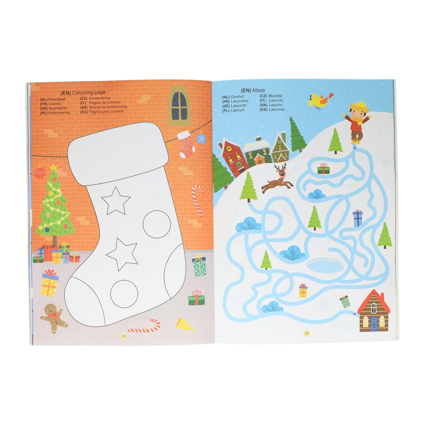 Wins Holland Kleur- en activiteitenboek a4 kerstmis
