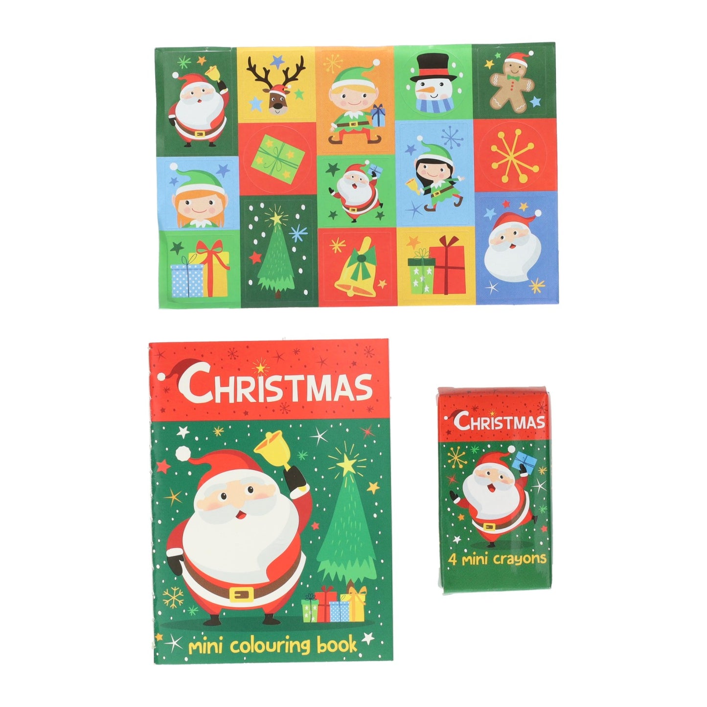 Wins Holland Traktatiesetje kerstmis kleurset met krijtjes en stickers