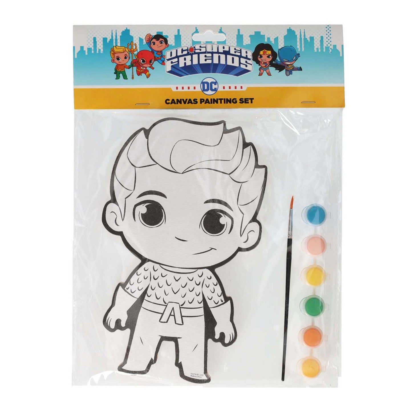 Wins Holland Canvas schilderen dc comics - aquaman - incl penseel en 6 kleuren verf