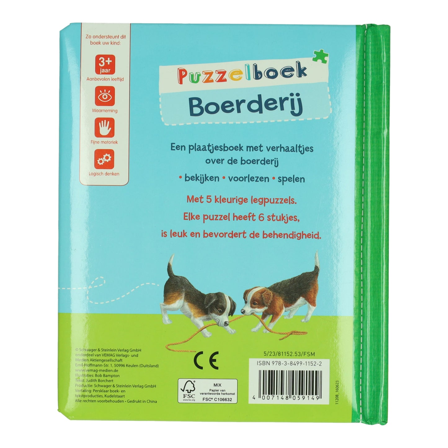 Wins Holland Puzzelboek boerderij - 5 legpuzzels