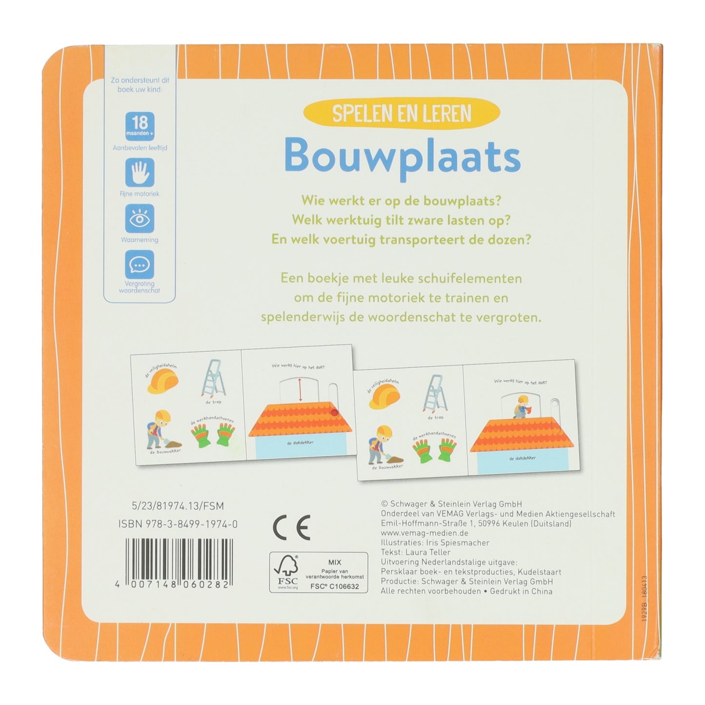 Wins Holland Schuifboekje spelen en leren bouwplaats