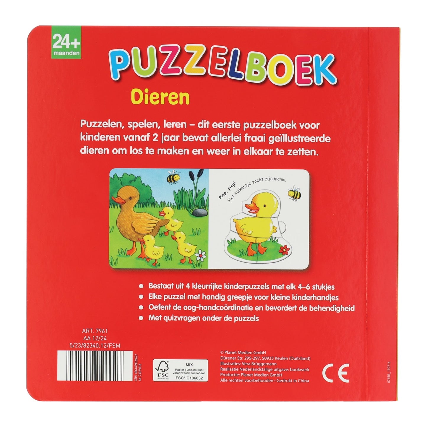 Wins Holland Puzzelboek dieren - 4 puzzels