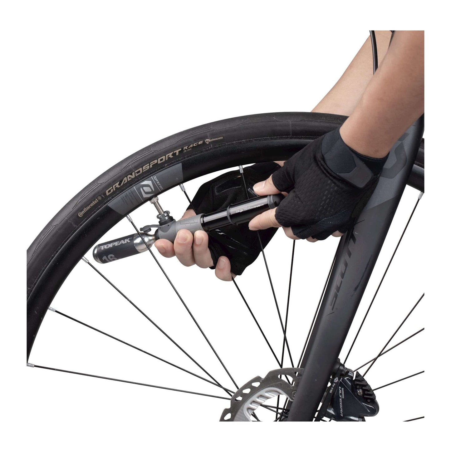 Topeak minipomp Hybrid Rocket HP Mini zwart