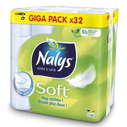 Toiletpapier Nalys Soft pak 32 rollen wit