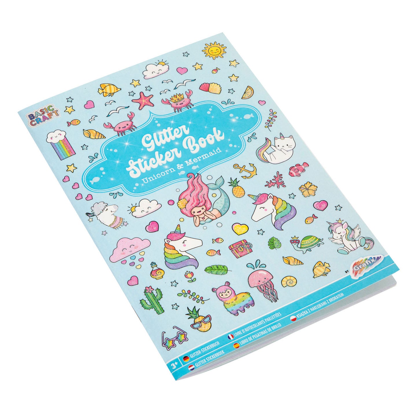 Creative Craft Group Glitter stickerboek a5 - blauw