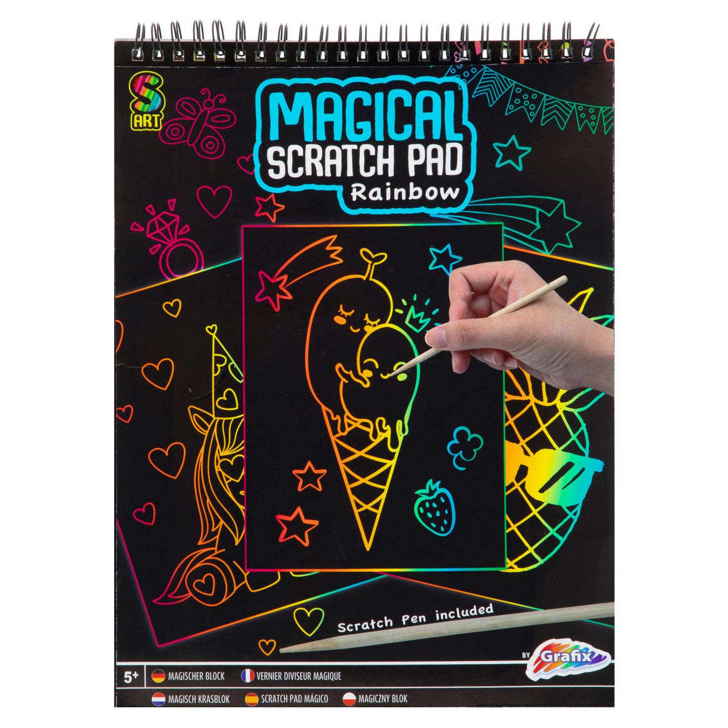Grafix Magisch scratch blok a4