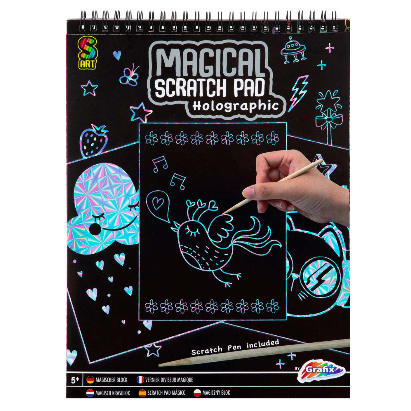 Grafix Magisch scratch blok a4