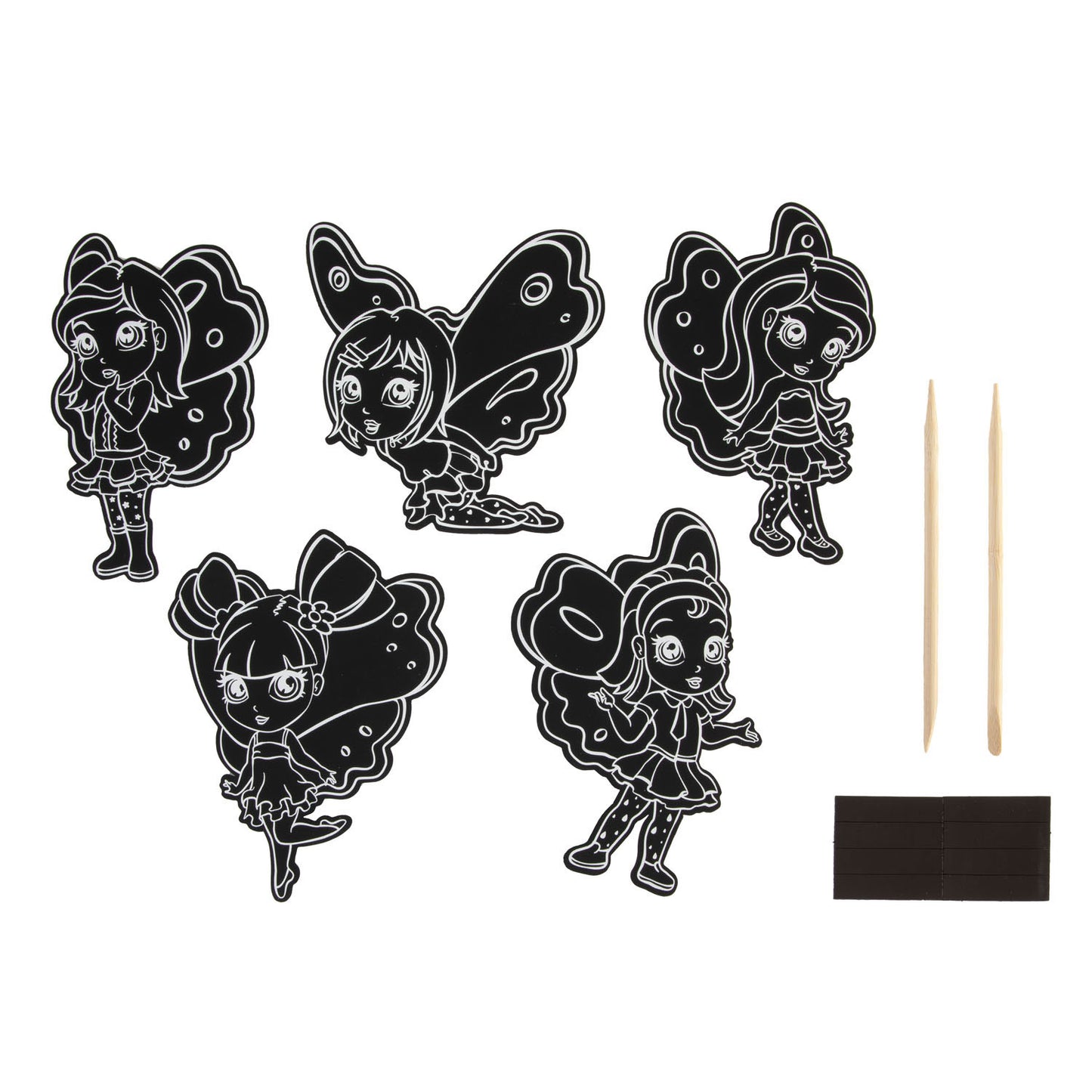 Creative Craft Group Scratch set magneten feeën, 10st.
