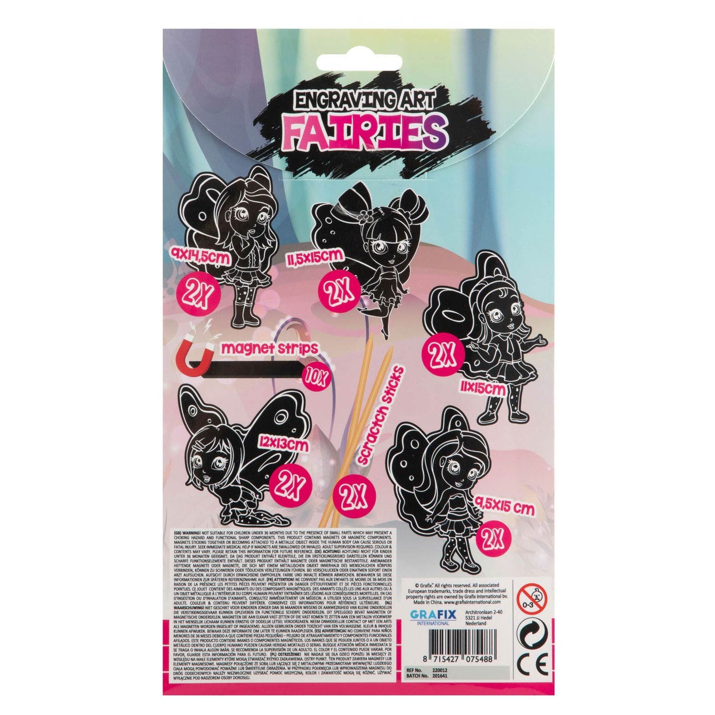 Creative Craft Group Scratch set magneten feeën, 10st.
