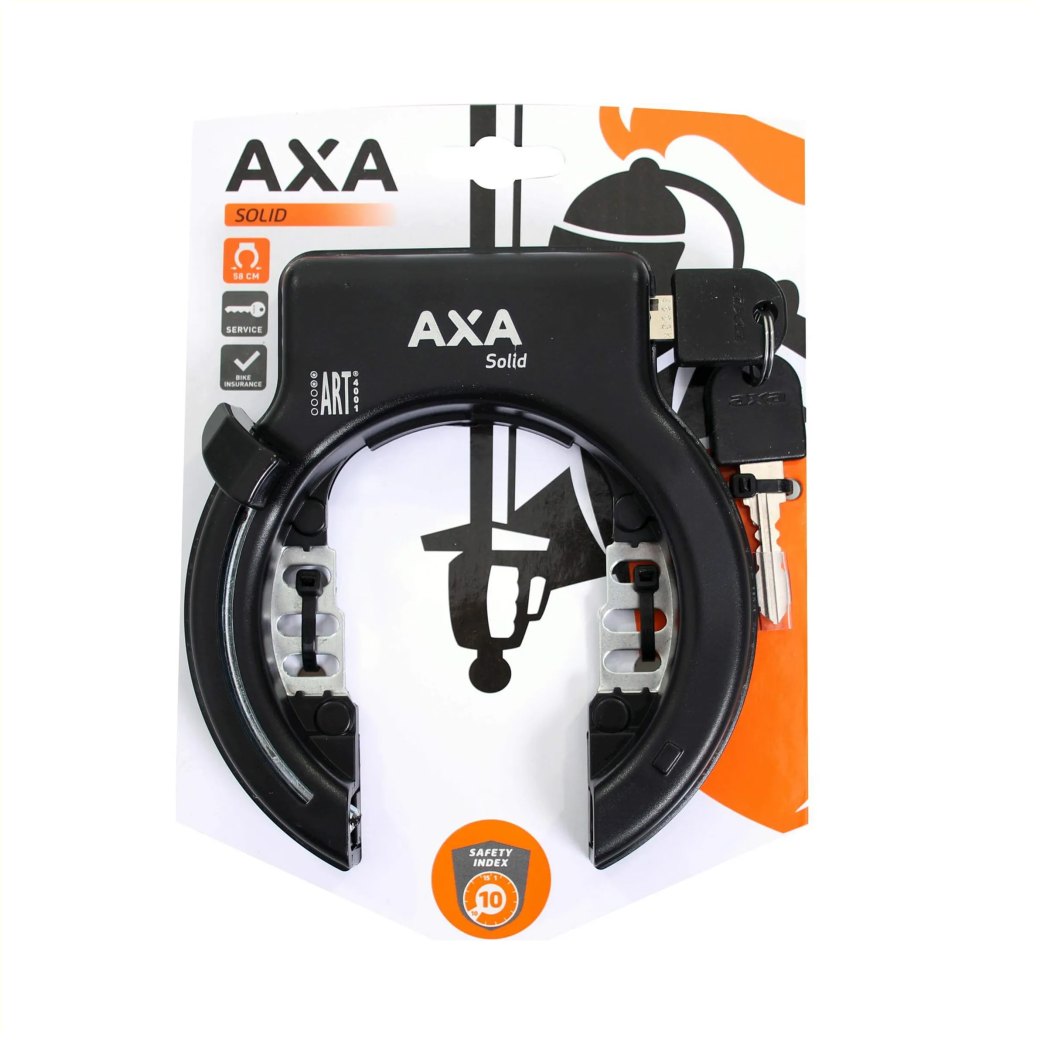 Axa Ringslot solid zwart spatbordbevestiging (kaart)