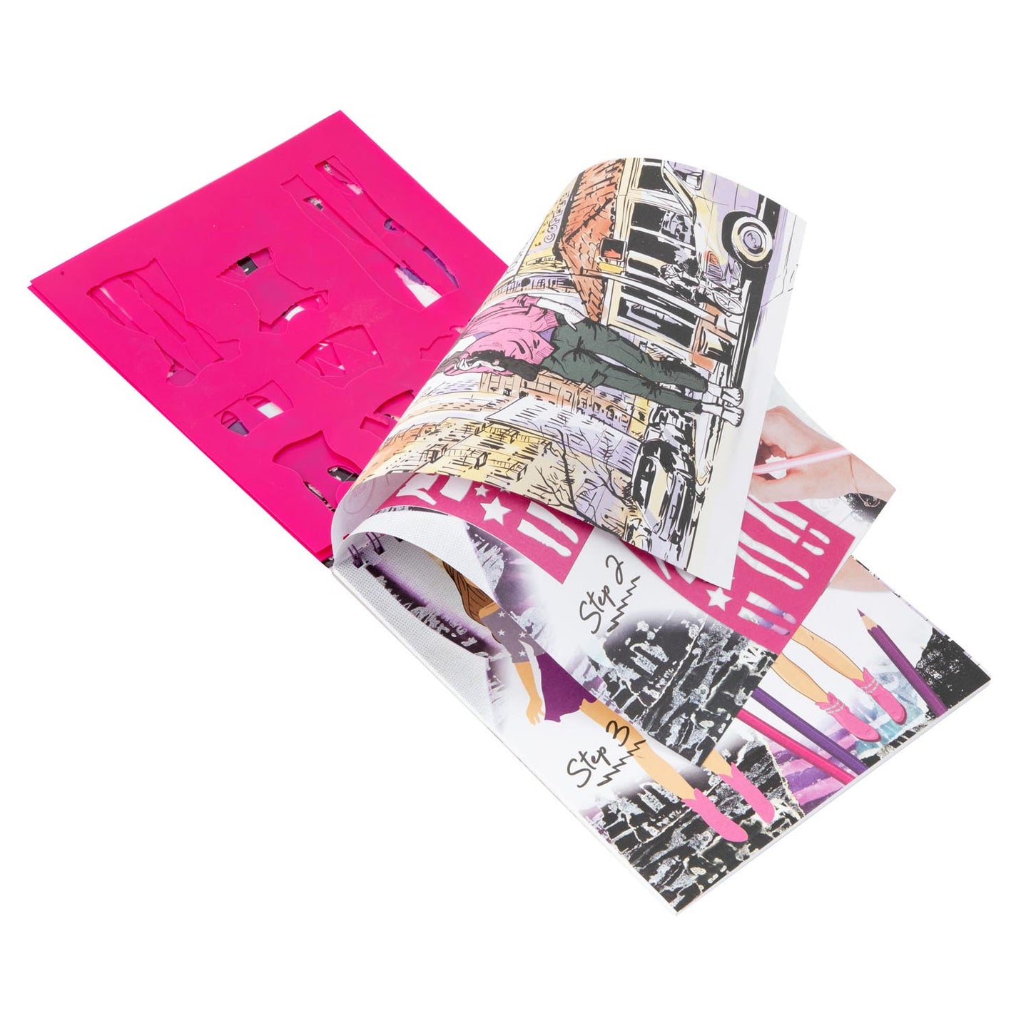 Grafix Fashion design stickerboek + stencils