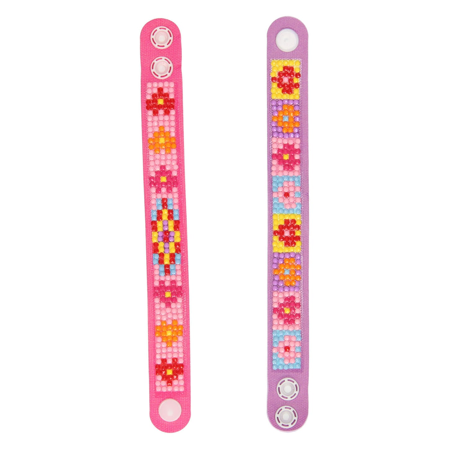 Grafix Diamond painting armbanden roze, 2st.