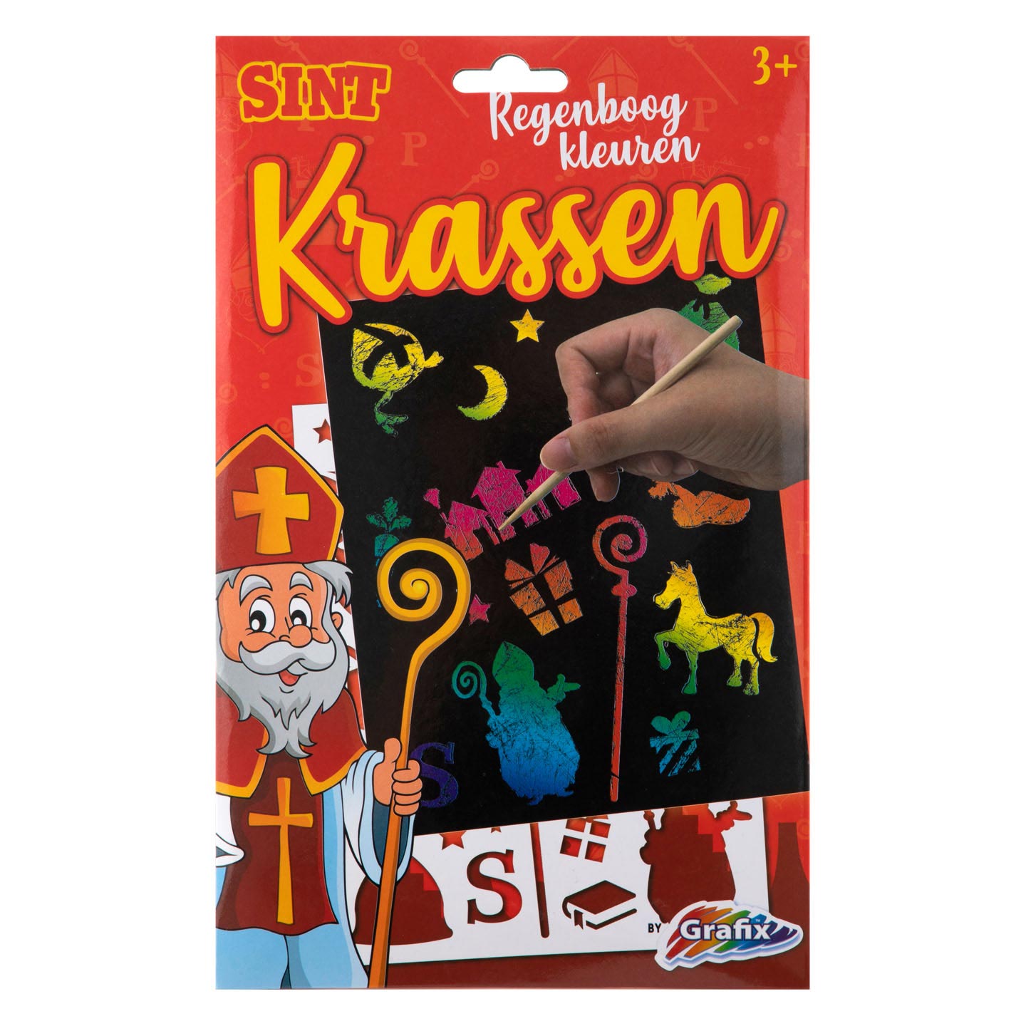 Grafix Sinterklaas krassen regenboog kleuren