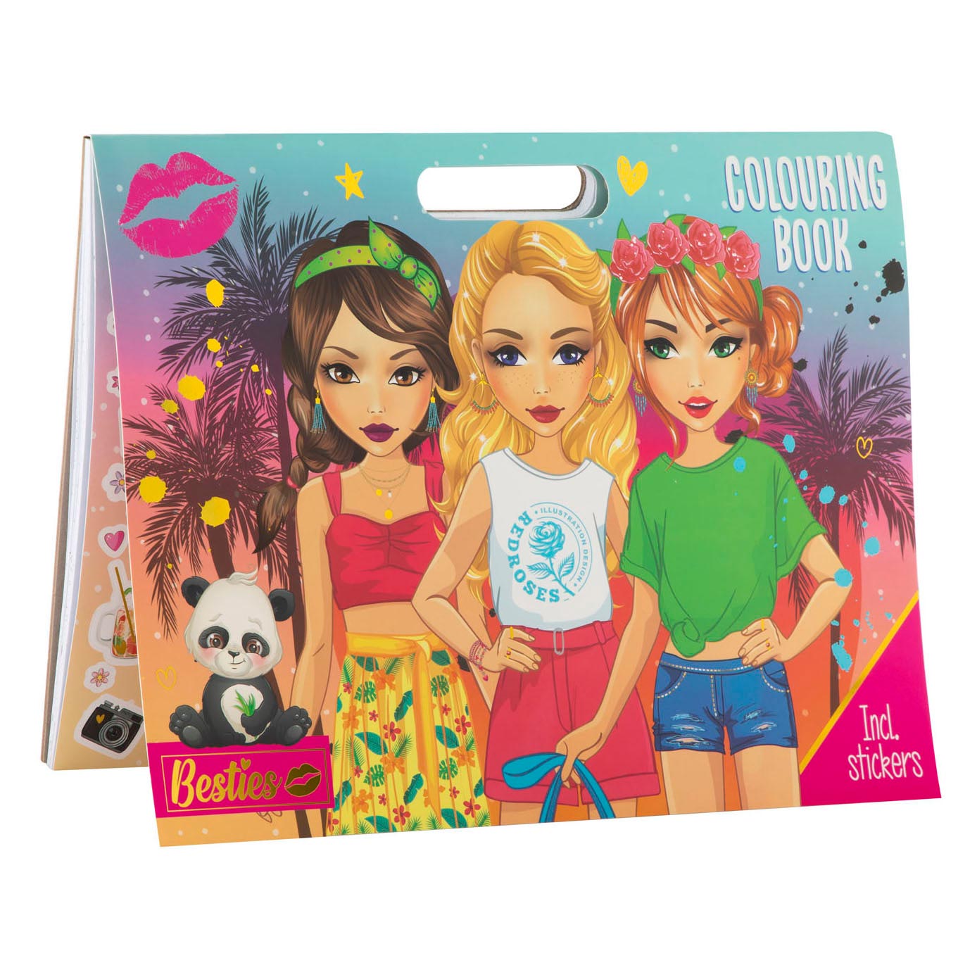 Creative Craft Group Besties kleurboek met stickers, 25 kleurplaten