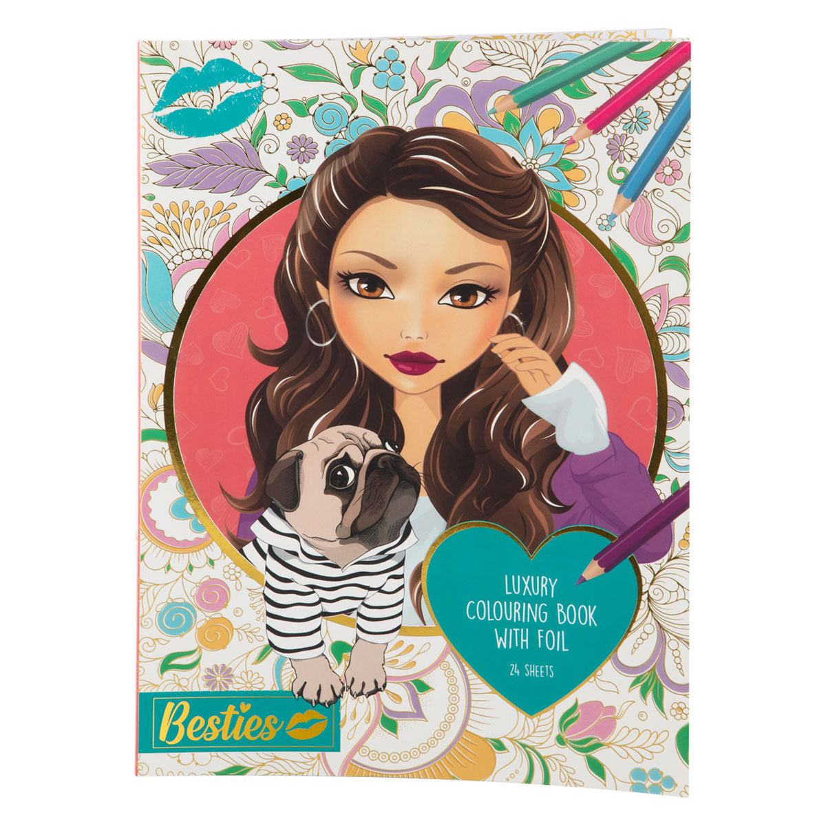 Grafix Besties luxury kleurboek met folie a4
