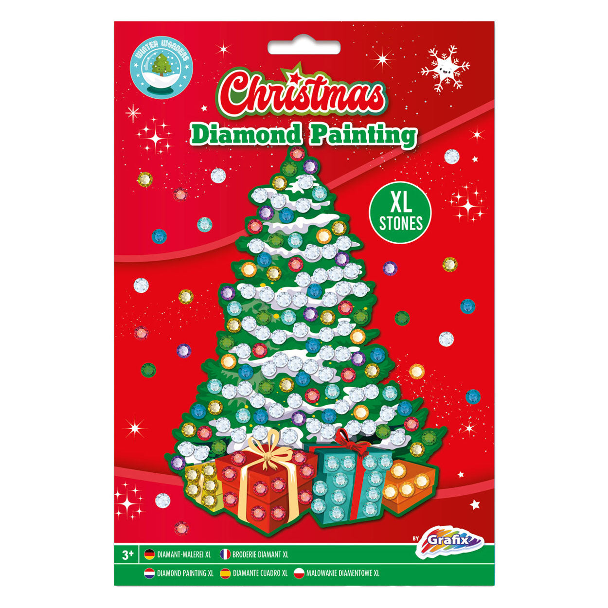 Grafix Diamond painting kerst a5
