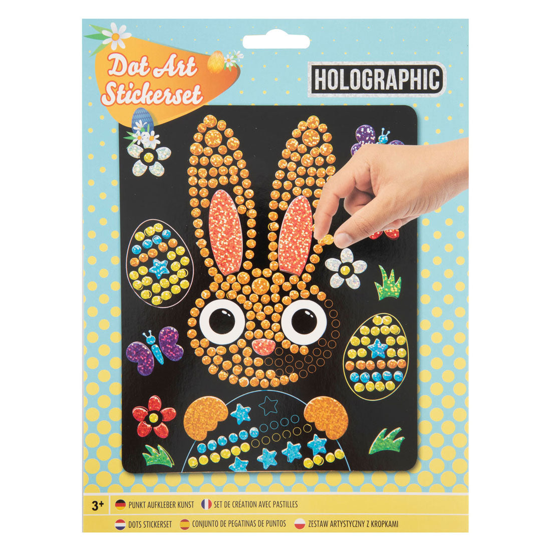Grafix Pasen holografische stippenkunst set, 22x18cm
