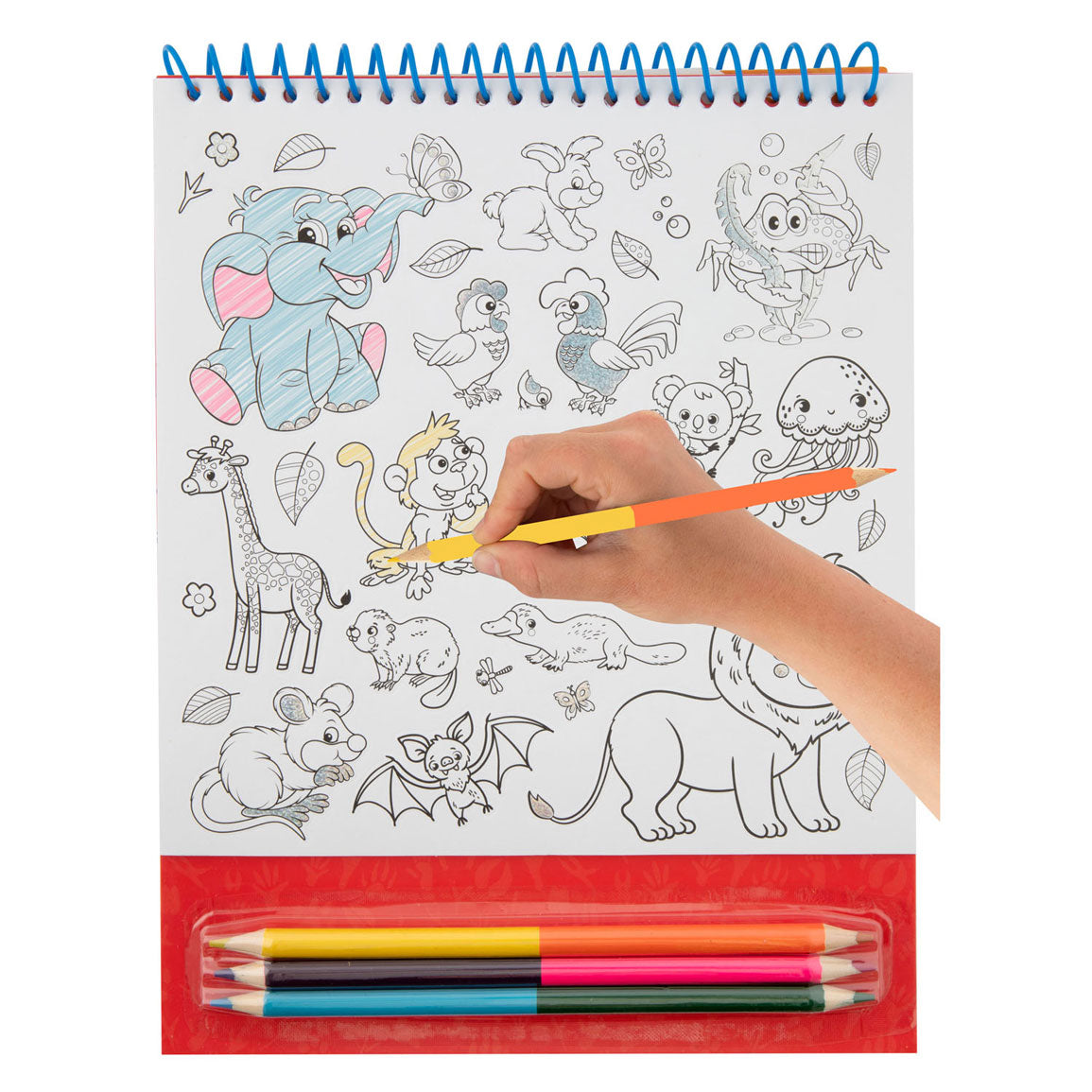 Creative Craft Group Kleur je eigen stickers met kleurpotloden dieren, 250st.