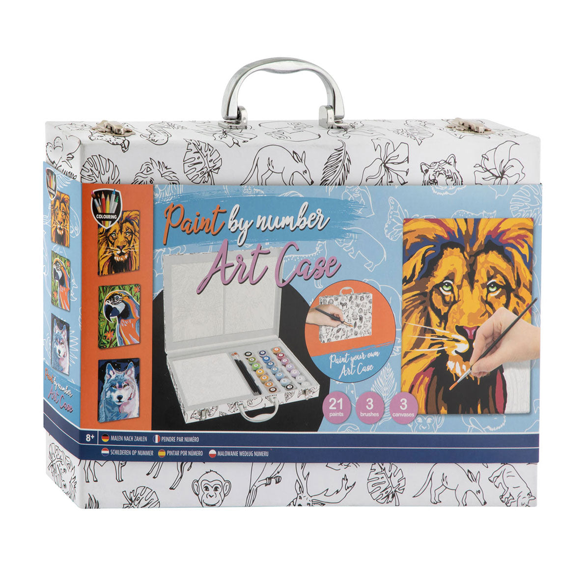 Creative Craft Group Schilderen op nummer dieren kleurkoffer, 27dlg.