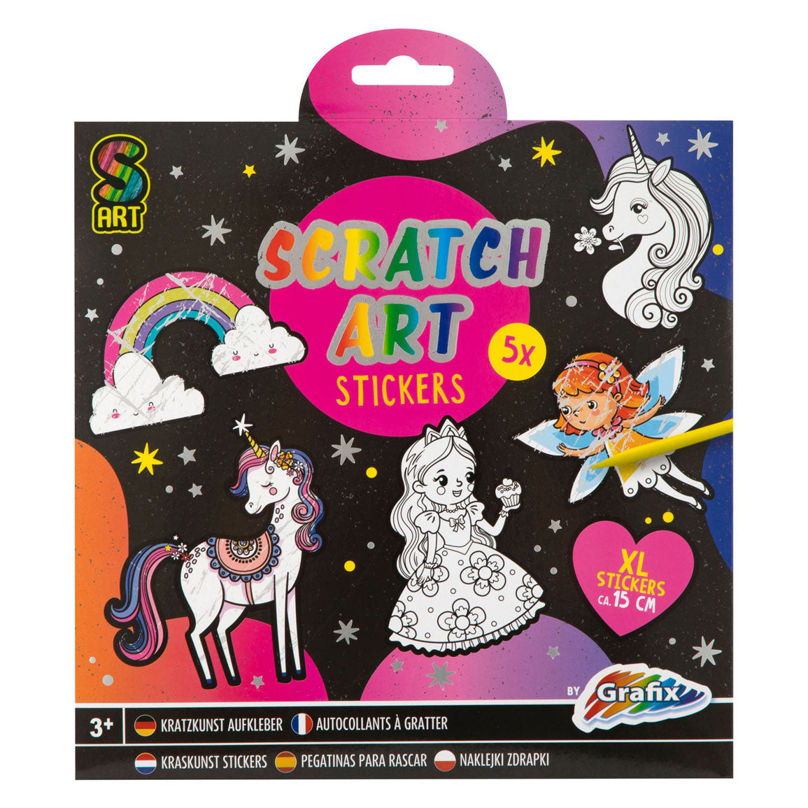 Creative Craft Group Kraskunst stickers - fantasiewereld, 6dlg.
