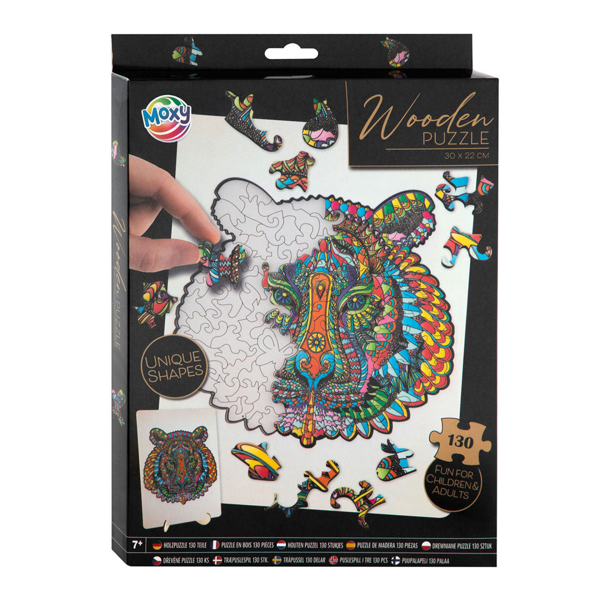 Merkloos Sans Marque Houten legpuzzel tijger 130st.