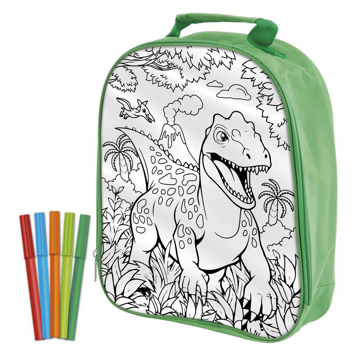 Creative Craft Group Dino kleur je eigen tas met stiften