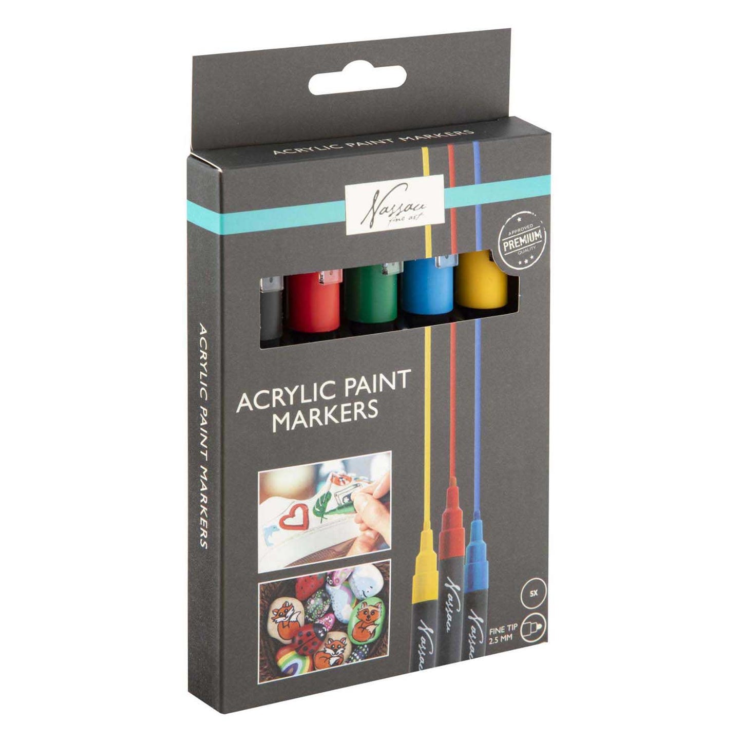 Creative Craft Group Acryl markerset, 5 kleuren