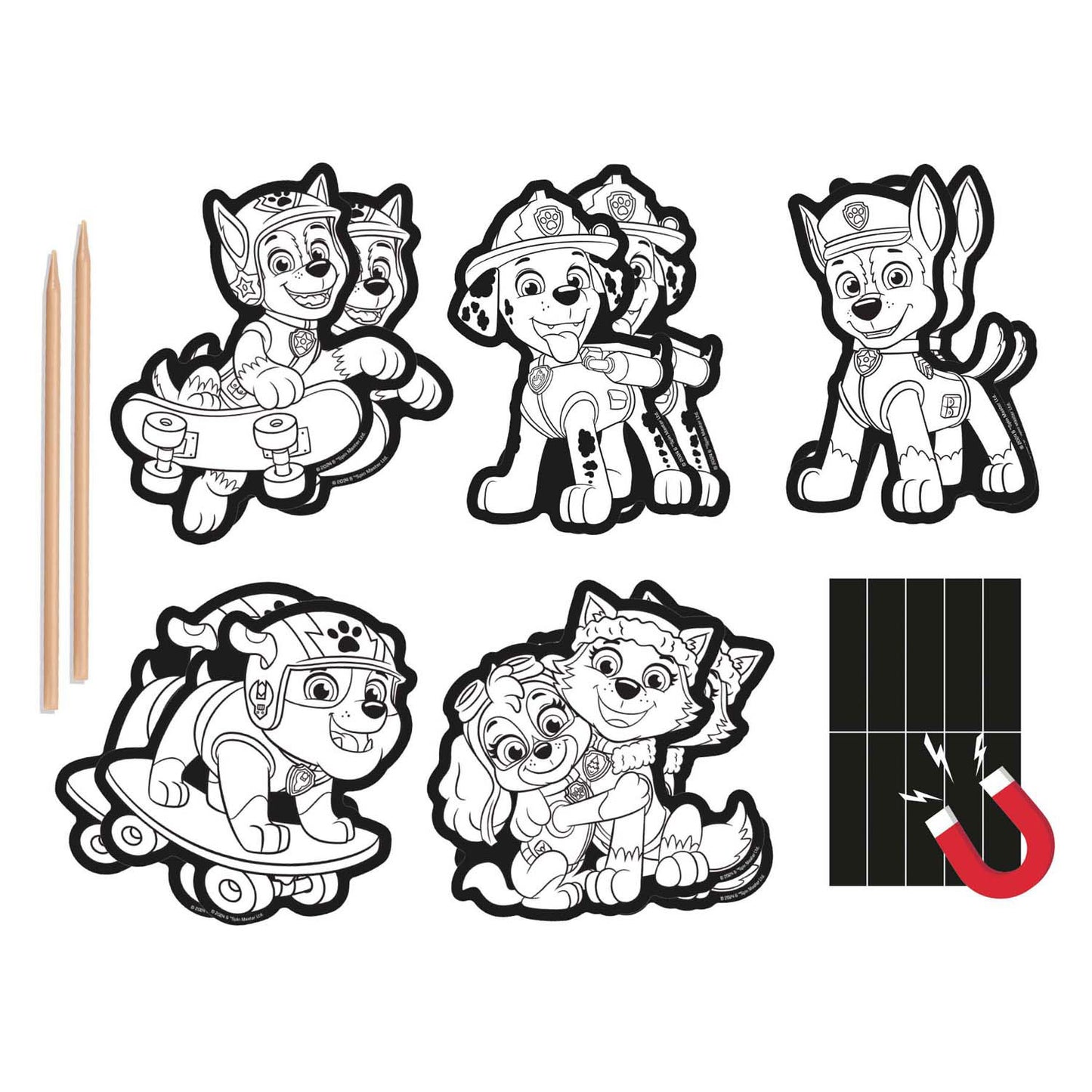 Moxy Scratch magneten paw patrol, 12dlg.