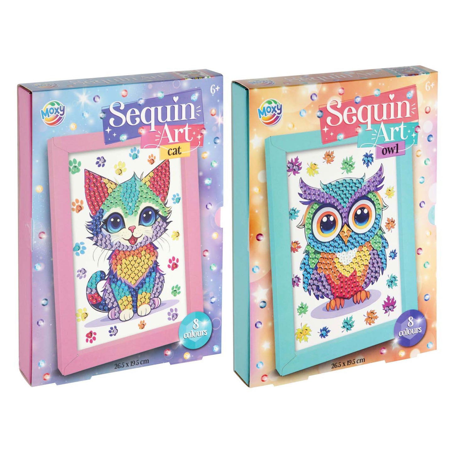 Creative Craft Group Maak je eigen dier pailletten kunst knutselset,8 kleuren