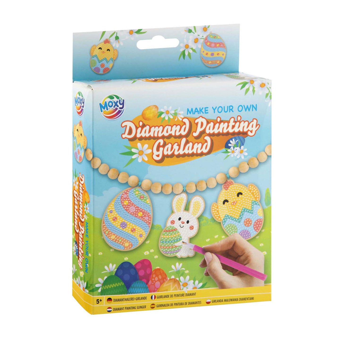 Creative Craft Group Maak je eigen diamond painting feestlijn met kralen pasen