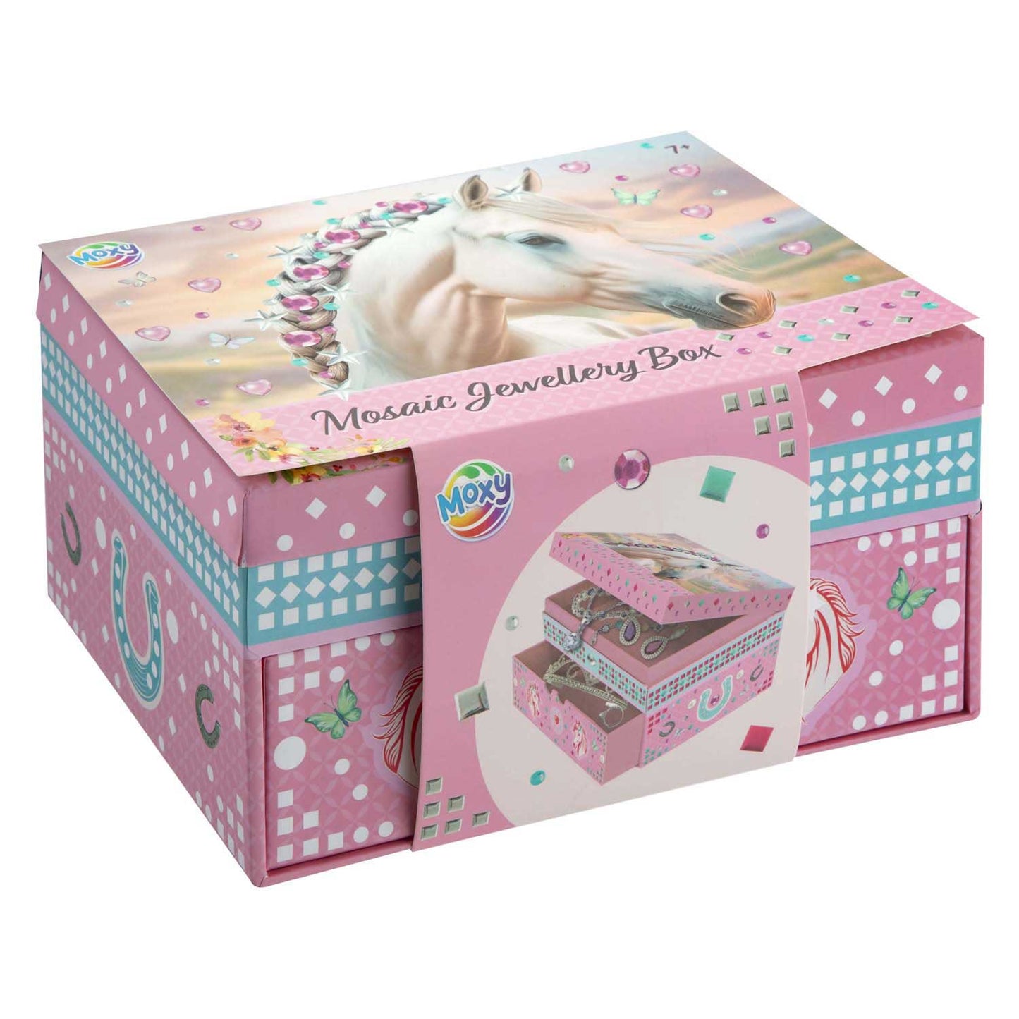 Creative Craft Group Paarden juwelendoos mozaiek versieren