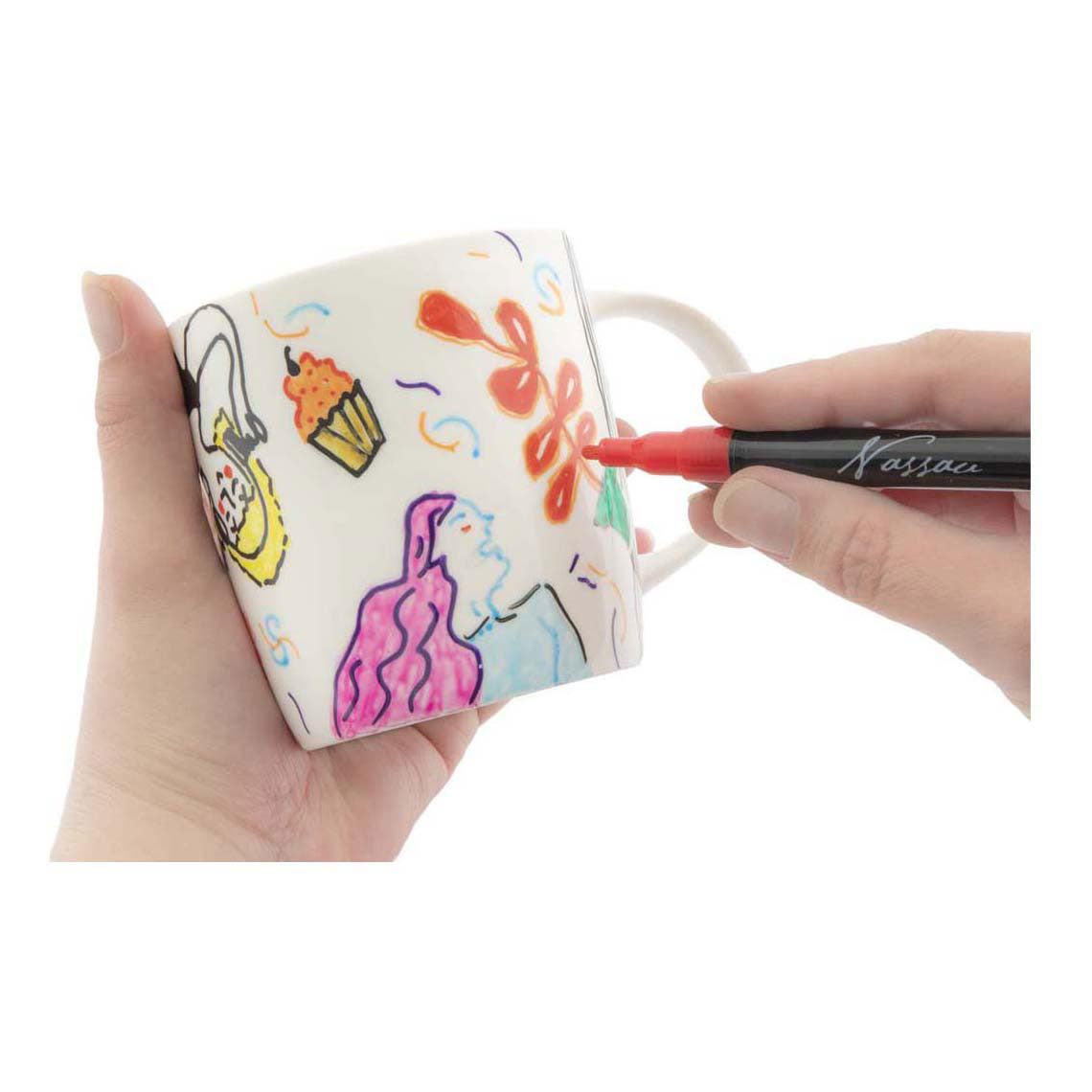 Creative Craft Group Nassau glas- porseleinmarkers - 12st.
