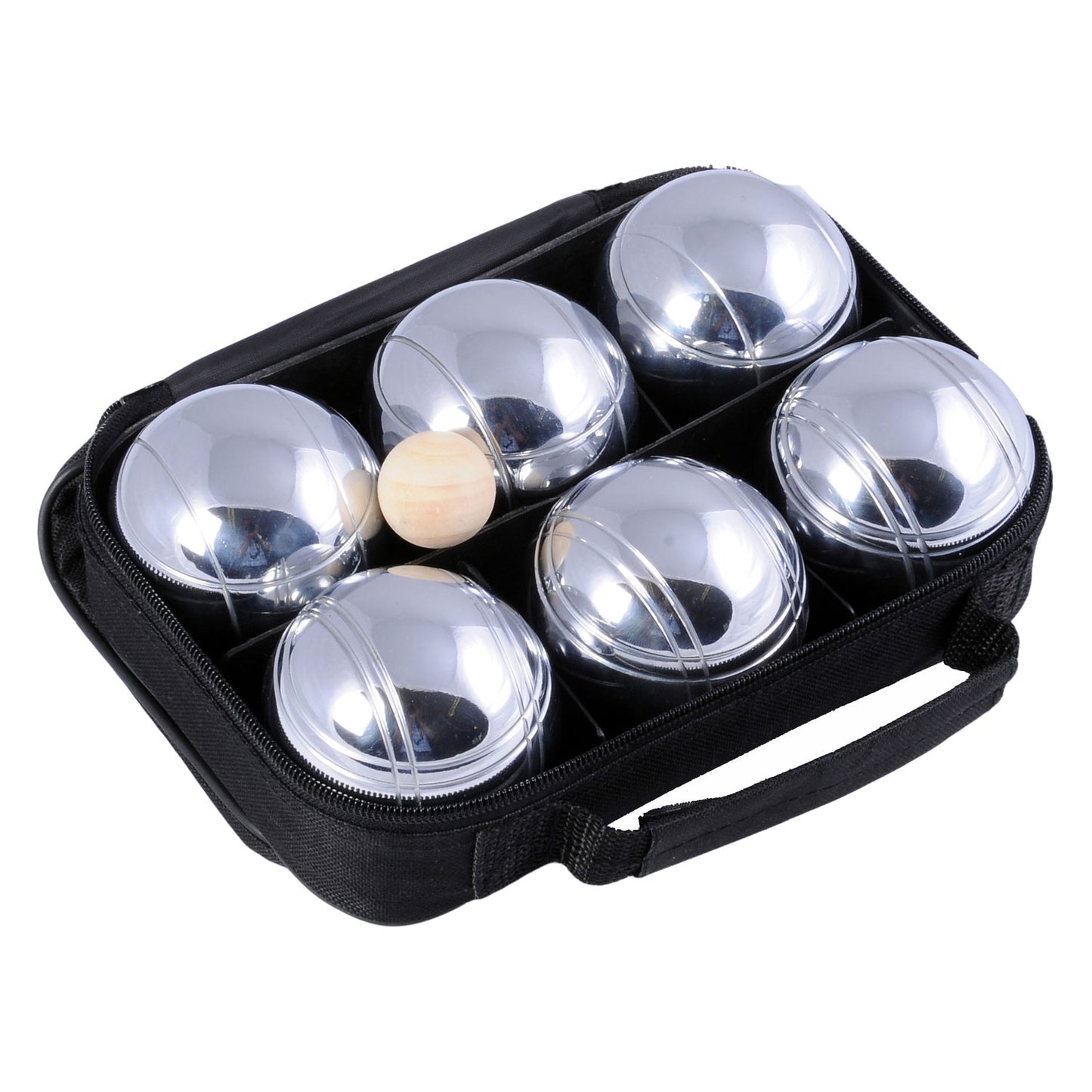 Engelhart Jeu de boules 6 metalen ballen in tas