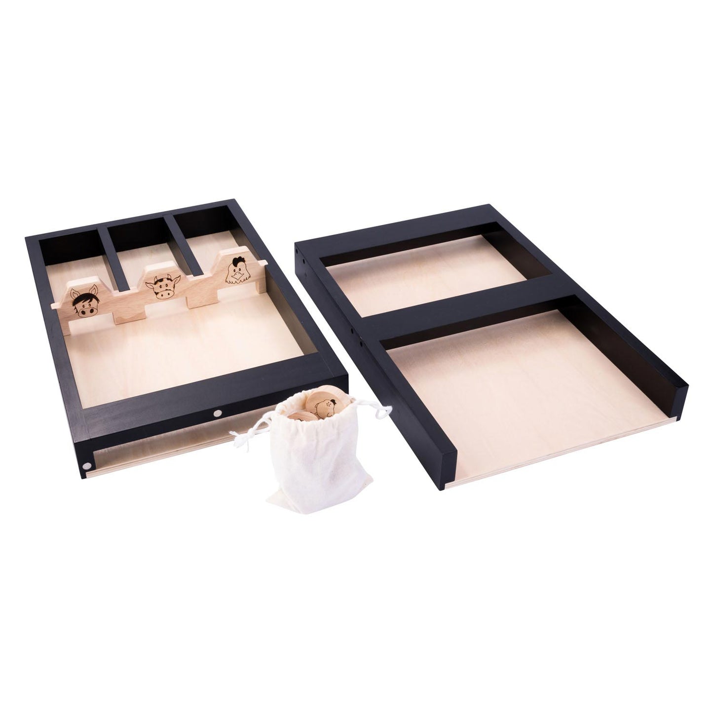 Longfield Houten kinder sjoelbak dieren, 80cm