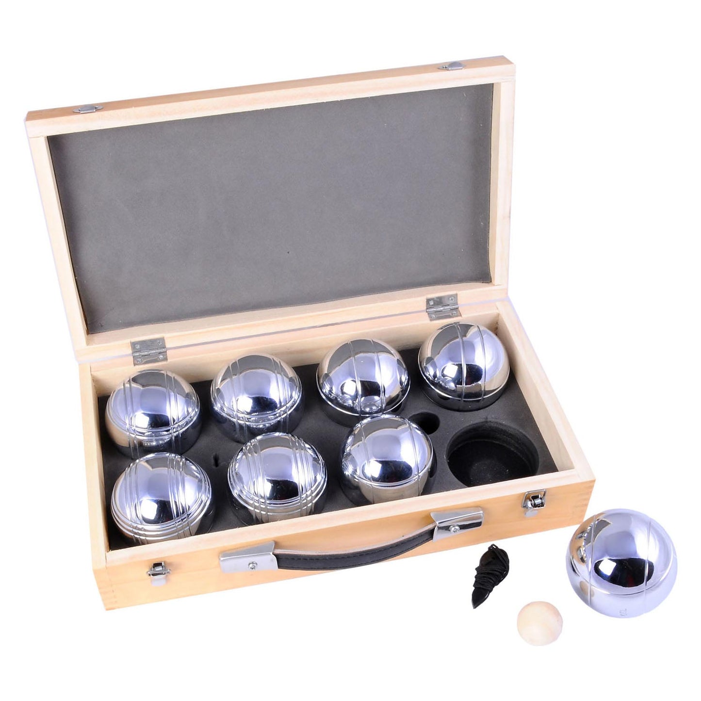 Engelhart Jeu de boules 8 metalen ballen in kist