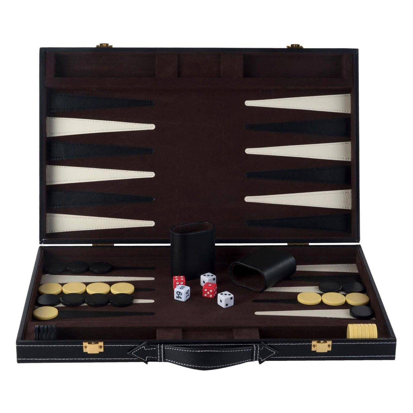 Engelhart Backgammon 18 bruin en ivoor klassiek bordspel