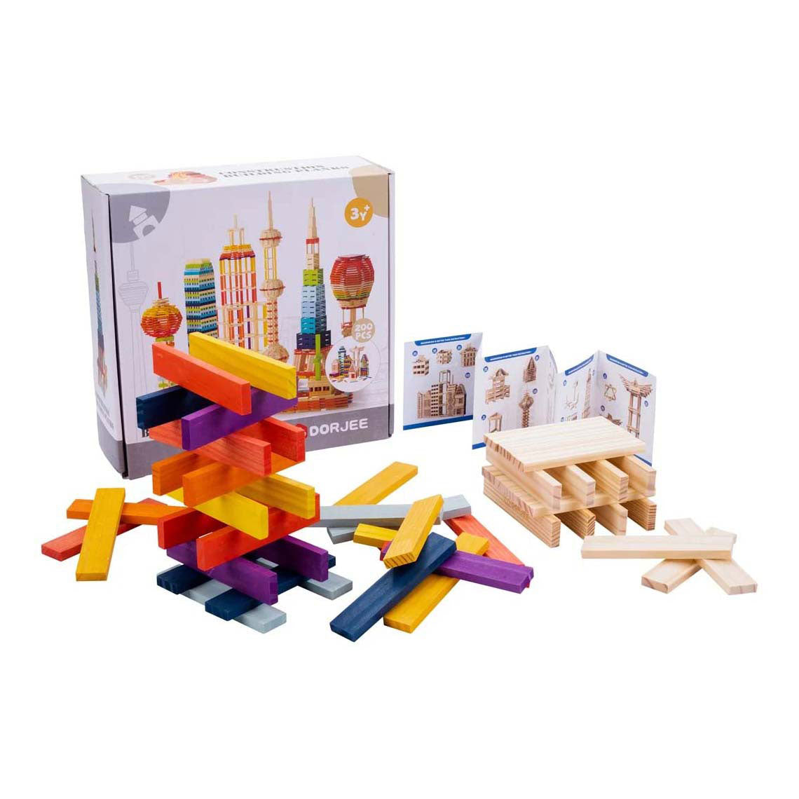 Houten Bouwplankjes, 200st.