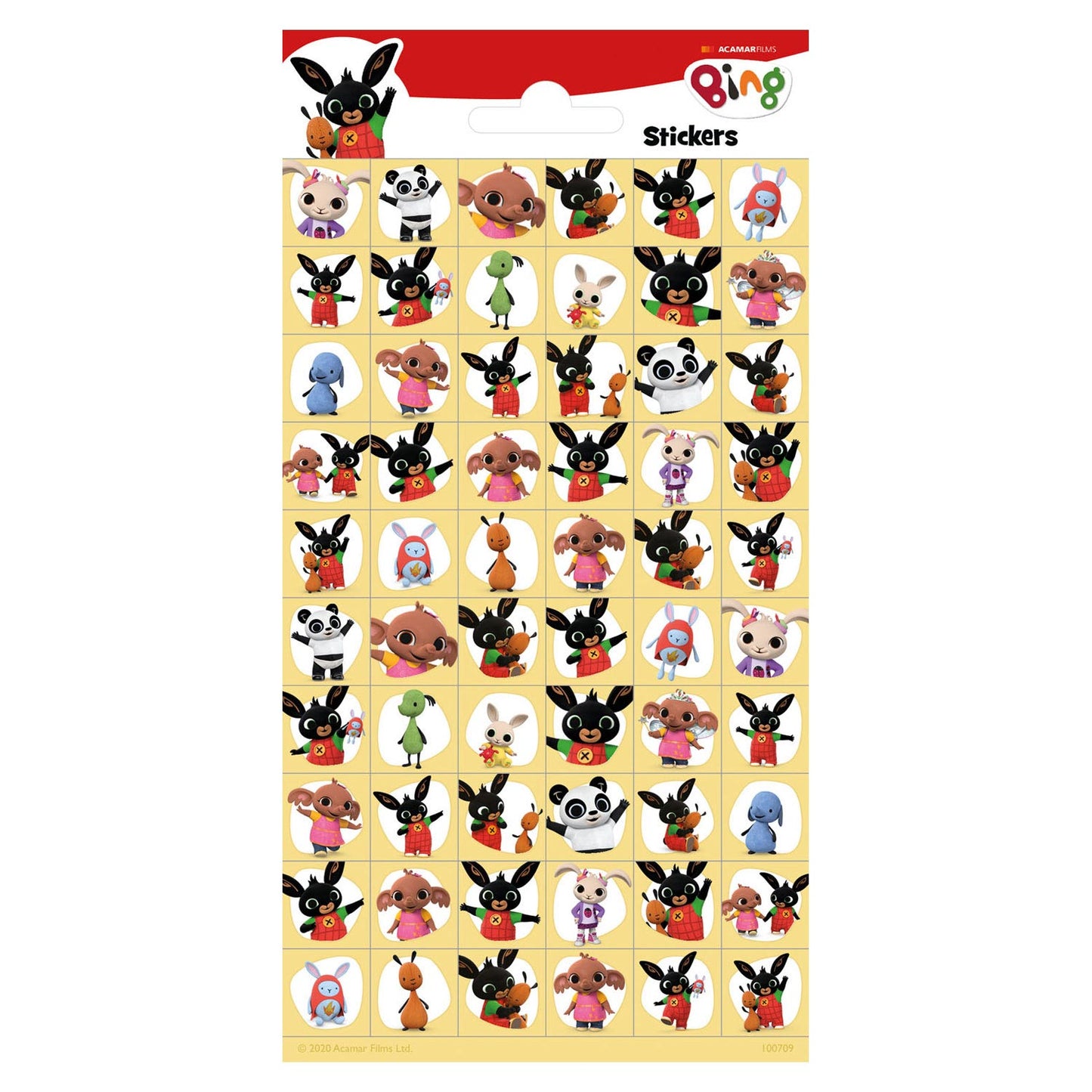 Totum Stickervel bing, 60st.