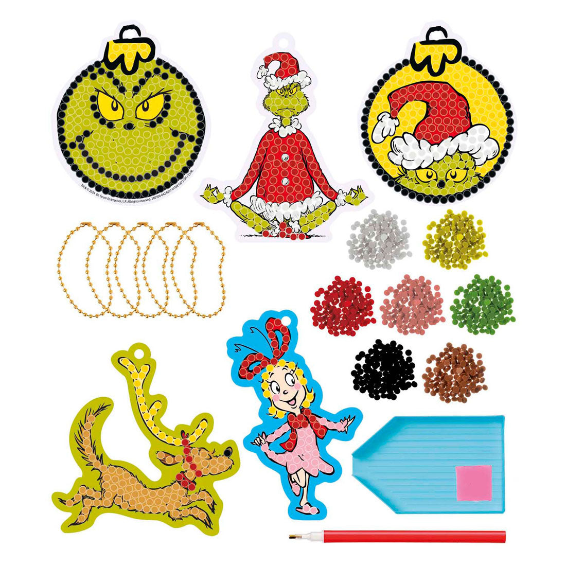 Totum Diamond painting kersthangers maken the grinch