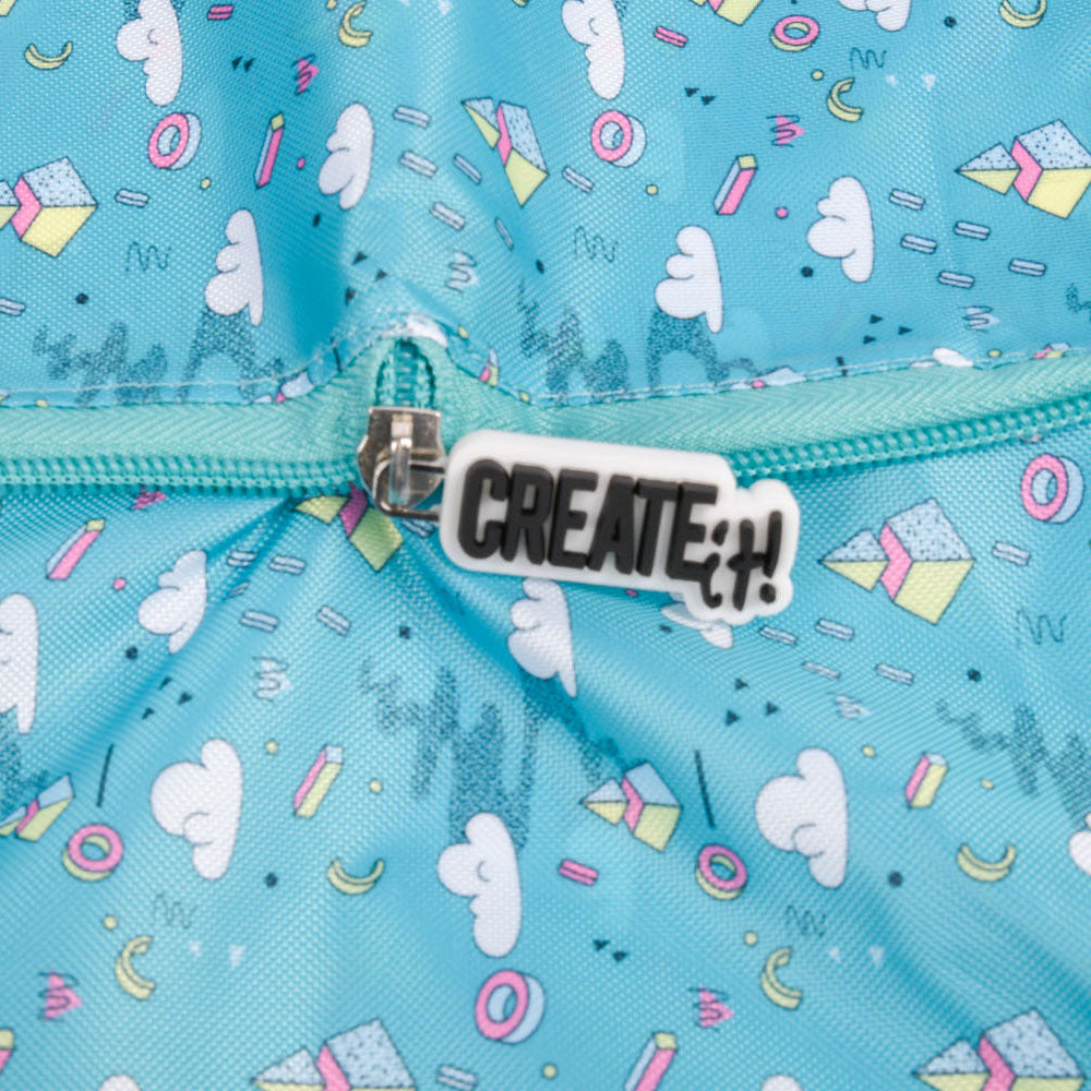 Create It! poptastic opvouwbare shopper - turquoise