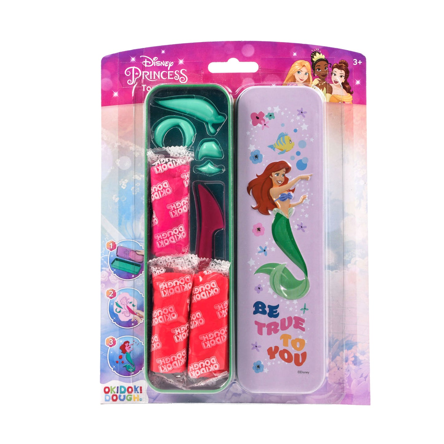 Canenco Disney princess okidoki klei bewaarblik 3d met accessoires